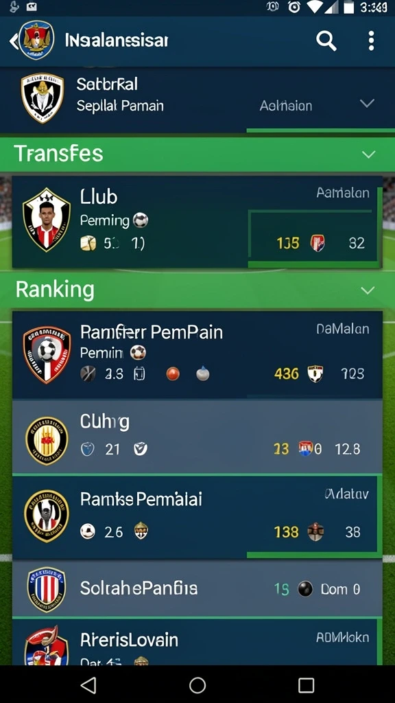 catur777 - Screenshot 3 menunjukkan leaderboard dengan peringkat pemain terbaik.